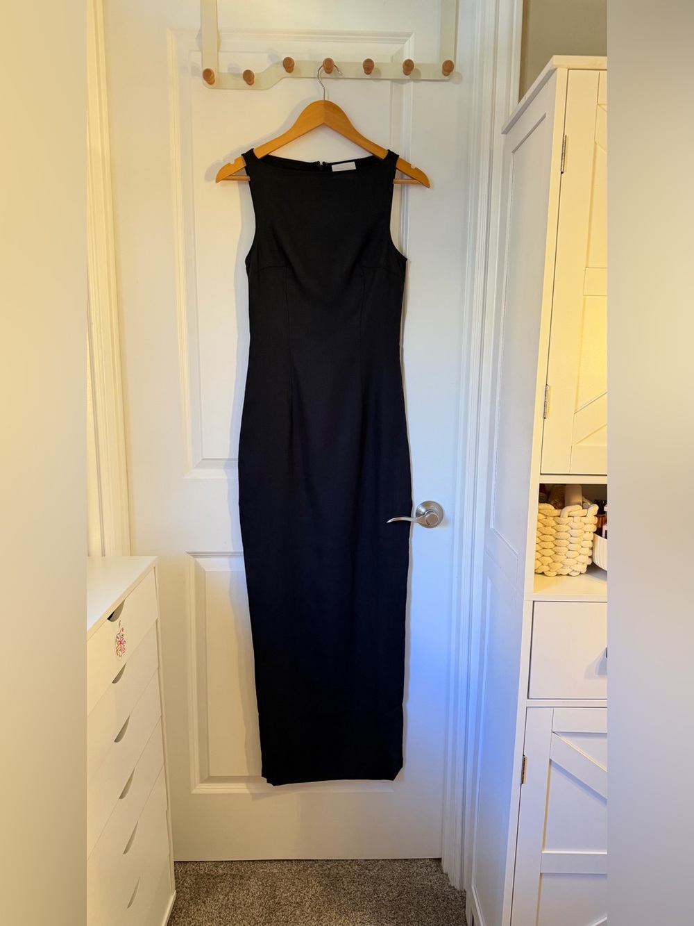 Reformation Alix Linen Dress In Midnight, NEW WITHOUT TAGS, NEVER WORN. - Picture 11 of 15